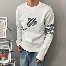 代購 熱銷#ThomBrowne龍蝦提花圓領毛衣男女同款四道杠休閑套頭羊毛針 歷史價格詳細信息