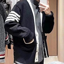 熱銷#ThomBrowne寬條紋長袖Polo衫男女同款四道杠百搭翻領衛衣T恤 歷史價格詳細信息