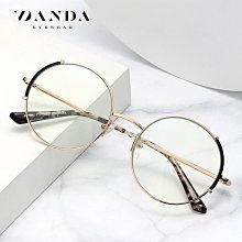 JS8615歐美跨境圓形眼鏡框女金屬雙色電鍍彈弓腿網紅風防藍光眼鏡 價格比較,價格查詢,歷史價格詳細信息