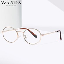 JS8615歐美跨境圓形眼鏡框女金屬雙色電鍍彈弓腿網紅風防藍光眼鏡 歷史價格詳細信息