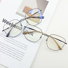 新款網紅復古眼鏡批發雙色真空電鍍小框多邊形眼鏡框素顏風男女款 歷史價格詳細信息