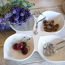 皇冠 支架 托盤 陶瓷 水果~三格 分格 白色  甜點 點心 水果 蛋糕 餐廳 小碗 小菜碟 碗-花木馬生活雜貨 歷史價格詳細信息