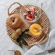 ~誠萍生活家具~越南手工藤編麵包籃/托盤 竹製創意水果麵包托盤 歷史價格詳細信息