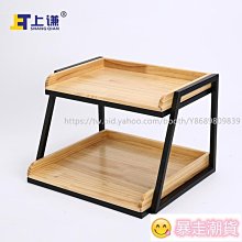 【熱賣精選】麵包架 展示架 托盤架 西點展示 兩層松木鐵架蛋糕面包房超市生鮮水果干果置物架商業終端陳設此款小號規格 價格比較,價格查詢,歷史價格詳細信息