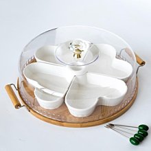 下殺 果盤 日本多格干果盤分格帶蓋現代創意客廳水果托盤瓜子糖果零食堅果盒 歷史價格詳細信息