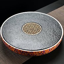 圓形茶盤家用烏金石茶臺現代簡約小型儲水干泡臺排水石~ 優惠 限時 歷史價格詳細信息