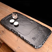 石頭茶盤家用簡約大小號長方形烏金石茶臺排水辦公室創~特價~特價 歷史價格詳細信息