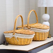 野餐籃水果籃藤編購物籃收納籃雞蛋籃編織籃竹籃子手提籃買菜藍子*爆款 歷史價格詳細信息