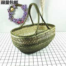 家用竹籃手提買菜籃子竹編制品廚房放雞蛋藤編手工編織水果收納筐 歷史價格詳細信息