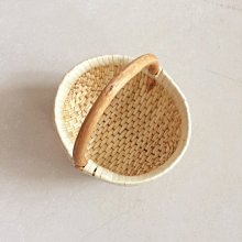 饅頭筐面包圓形家用盛框竹筐放饃籃子廚房手工編織藤編收納小菜藍*爆款 歷史價格詳細信息