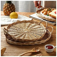 面包籃子仿藤編藤編織水果蔬菜展示藍圓形橢圓形手工籃塑料收納筐*爆款 歷史價格詳細信息