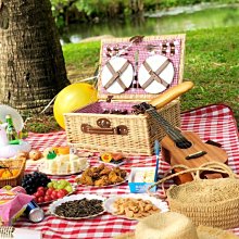藤編柳編野餐籃收納籃攝影拍照筐手提籃購物籃帶蓋戶外籃子禮品籃*爆款 歷史價格詳細信息