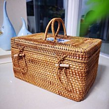 越南藤編野餐籃手工編織買菜籃瓜果蔬菜面包水果雜物手提收納大筐*爆款 歷史價格詳細信息