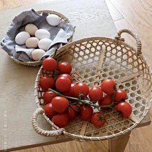 鄉村雜貨小市集＊zakka 仿舊復古雙提把鐵製托盤水果盤 拍照背景裝飾（圓形）（小） 歷史價格詳細信息