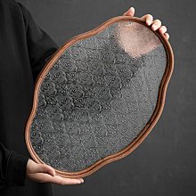 現貨 海棠花玻璃托盤小型竹制茶盤中式家用簡約茶點盤茶具杯子收納餐盤 價格比較,價格查詢,歷史價格詳細信息