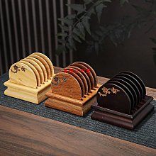 杯墊功夫茶具杯托配件隔熱墊茶墊茶托黑檀木實木辦公室家用茶墊-百貨 歷史價格詳細信息