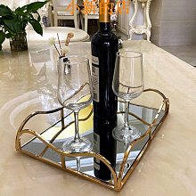 現貨 茶盤玻璃托盤家用日式輕奢實木制茶托復古海棠花茶具長方形干泡臺 歷史價格詳細信息