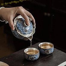 高檔鎏銀天命玄鳥漢瓦壺一壺兩杯禮盒裝復古精美功夫茶具送禮E678 歷史價格詳細信息