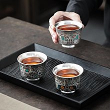 【鎏銀主人杯】999純銀茶杯景德鎮描金山水主人杯家用禮品茗杯高檔防燙養生茶盞凌雲閣茶具 歷史價格詳細信息
