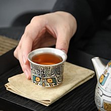 【鎏銀主人杯】999純銀茶杯景德鎮描金山水主人杯家用禮品茗杯高檔防燙養生茶盞凌雲閣茶具 歷史價格詳細信息