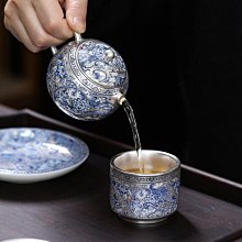 【公道杯】青花瓷公道杯-山水情緣 青花瓷公道杯陶瓷茶具配件大容量泡茶分茶器茶具高檔茶海茶漏套裝凌雲閣茶具 歷史價格詳細信息