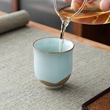 天青色汝窯茶碗斗笠杯汝瓷主人杯單個手工開片冰裂釉功夫茶杯茶盞-佳藝居 歷史價格詳細信息