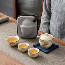 茶具套裝戶外露營便攜茶具套裝玻璃泡茶杯旅行野營裝備隨行快客杯一壺四杯 歷史價格詳細信息
