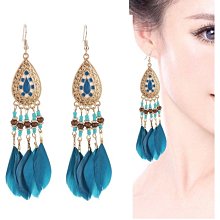 麻辣館～8011新款上市復古彩色羽毛耳環 價格比較,價格查詢,歷史價格詳細信息