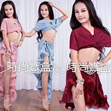 《時尚寶盒》#CH058_兒童蝴蝶袖花朵網紗短擺上衣+不規則裙擺雙層短裙套組_多色_三尺寸_肚皮舞/表演/練習 歷史價格詳細信息