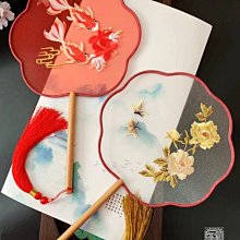 宮扇 布扇 彩繪宮扇 宮廷扇 古典扇 表演扇 NG品 歷史價格詳細信息