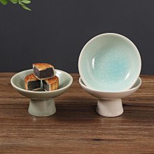 中式高腳茶點盤 陶瓷點心盤 粗陶窯水果盤 乾果碗陶瓷托盤 點心盤 小菜高足盤-滿599免運 歷史價格詳細信息