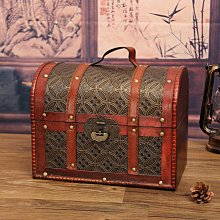 仿古寶箱帶鎖復古木箱子藏寶箱做舊創意裝收納箱裝潢道具陳列箱 財路幸福店  露天市集  全台最大的網路購物市集 歷史價格詳細信息