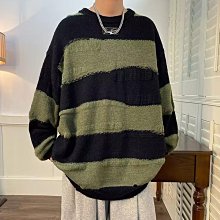 撞色 拼色 男友風 寬鬆 原宿風 長袖 保暖 針織 毛衣 韓版 秋冬 坑條 女裝 韓范 百搭 打底衫 潮流 時尚 套頭 歷史價格詳細信息