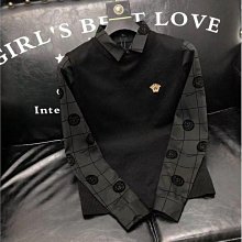 【秋冬新品】假兩件長袖襯衫男 修身韓版襯衫男 小眾個性拼接撞色上衣男 男襯衣 仿牛仔工裝長袖衫 305 歷史價格詳細信息