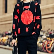 FINDSENSE Z1 韓國 時尚 潮 男 寬鬆 圓領 手工貼標裝飾 針織毛衣 襯衫 上衣 外套 價格比較,價格查詢,歷史價格詳細信息