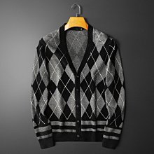 【型男會社】1126 NHXYX 秋季新款針織開衫外套男士夾克刺繡長袖貂絨毛衣 歷史價格詳細信息