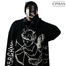 CPMAX 潮流韓版秋冬慵懶風毛衣 天使提花針織上衣 邱比特 針織上衣 慵懶針織毛衣 個性潮流針織毛衣【C206】 價格比較,價格查詢,歷史價格詳細信息