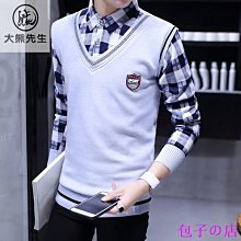包子の店毛衣 針織毛衣 針織衫 冬天保暖 長袖毛衣 毛衣男青少年韓版潮流個性素色針織衫2020秋冬新款簡約圓領打底衫 歷史價格詳細信息