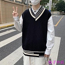 日系針織衫 無袖毛衣背心 男生學院風V領針織衫 冬季疊穿內搭打底衫 毛衣男 刺繡無袖背心外套 坎肩 百搭背心 歷史價格詳細信息