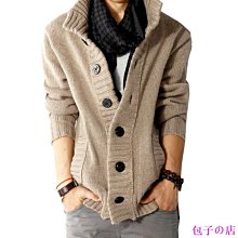 包子の店針織毛衣男 痞帥開衫毛衣男 秋冬季韓版 潮流精神小夥針織線衣外套 歷史價格詳細信息