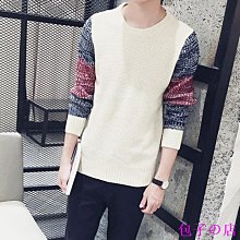 長袖針織上衣 秋冬新款 圓領毛衣男士 韓版潮流寬鬆個性針織衫 港風情侶厚款慵懶風上衣 歷史價格詳細信息