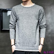 包子の店毛衣男 秋冬素色打底針織衫 潮青年圓領長袖線衣加厚毛衣男上衣 針織毛衣 男女同款毛衣外套 歷史價格詳細信息