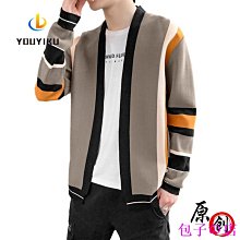 包子の店針織毛衣男秋季恐龍卡通圖案日系原宿風撞色情侶寬松圓領線衫外穿 kim 歷史價格詳細信息