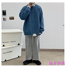 包子の店【春季爆款】【wz121】 克萊因藍毛衣男春季加厚潮流寬鬆圓領針織衫馬海毛線衣休閒百搭男士毛衣男士上衣 歷史價格詳細信息