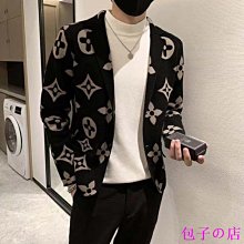 包子の店針織毛衣男 痞帥開衫毛衣男 秋冬季韓版 潮流精神小夥針織線衣外套 歷史價格詳細信息