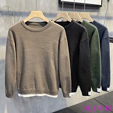 包子の店針織毛衣男秋季恐龍卡通圖案日系原宿風撞色情侶寬松圓領線衫外穿 kim 歷史價格詳細信息