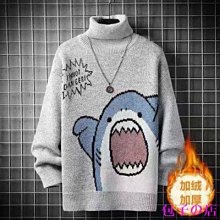 高領毛衣 男士打底針織衫 秋冬季潮流刷毛加厚保暖男裝上衣服 素色高領毛衣男 歷史價格詳細信息