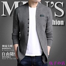 包子の店薄外套秋季百搭針織小外套【】潮流帥氣✶秋冬季新款日系毛衣小外套外套男學生韓版緊身圓領男士針織衫加厚潮 歷史價格詳細信息