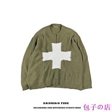 包子の店2022春秋潮字母提花條紋撞色男V領情侶長袖 潮流休閒保暖針織小外套 歷史價格詳細信息