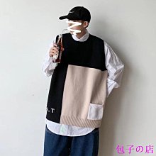 包子の店針織毛衣男秋季恐龍卡通圖案日系原宿風撞色情侶寬松圓領線衫外穿 kim 歷史價格詳細信息